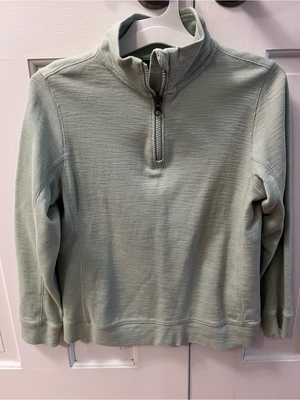 Lands' End boys Half-Zip Sweater in Light Green size medium 8